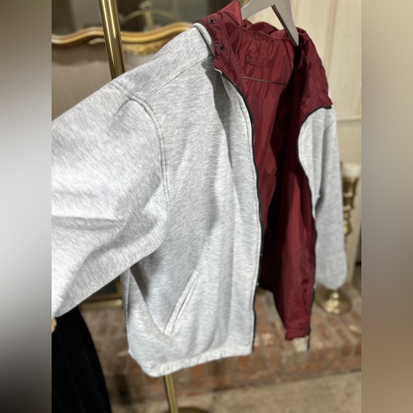 Vintage Northwest Territory Reversible Windbreaker Jacket XL Burgundy Gray - Picture 7 of 14